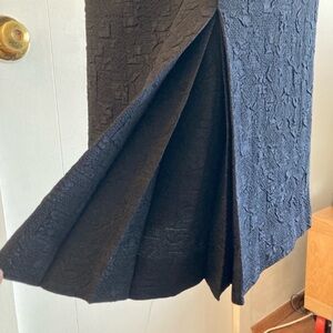 80s midi skirt made in France, dark black, Ann Taylor, labeled 4 but fits like 0
